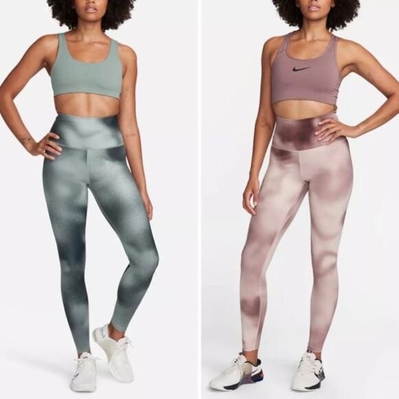 NWT Nike Women's One High-Rise Printed Leggings - Picture 4 of 5